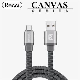 کابل Type C رسی Recci RCT-Y100 Canvas Type-C Cable