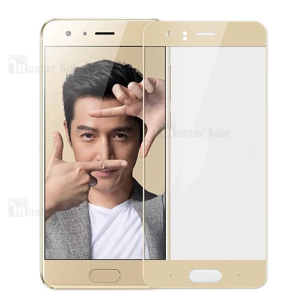 محافظ صفحه شیشه ای تمام صفحه تمام چسب هواوی Huawei Honor 9 9D Glass