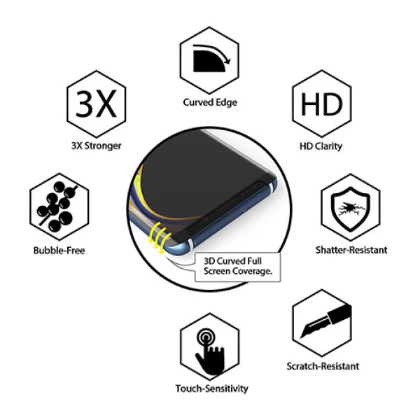 گلس تمام صفحه Samsung Galaxy Note 9 TT Glass Full Screen Protector