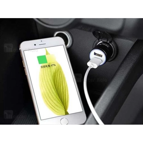 شارژر فندکی 2.4 آمپر توتو Totu CC03 Car Charger همراه با کابل دو کاره