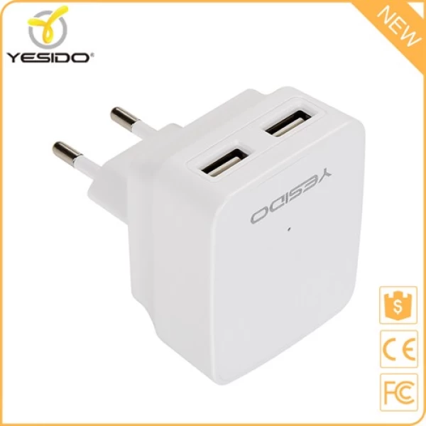 آداپتور شارژر دو پورت 2.4 آمپر یسیدو Yesido YC02 Travel Double USB Charge