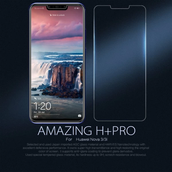 محافظ صفحه نمایش شیشه ای نیلکین H+ Pro Glass Huawei Nova 3 / 3i / P Smart Plus