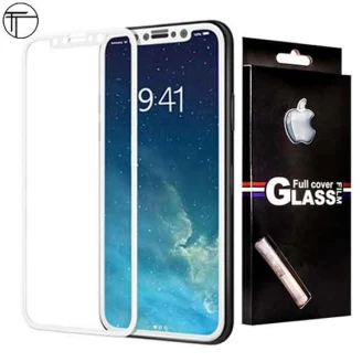 محافظ صفحه شیشه ای تمام صفحه 2.5D دور چسب مارک TT آیفون Apple iPhone X / XS
