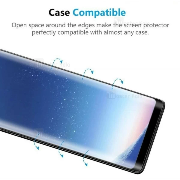 محافظ صفحه نمایش شیشه ای تمام صفحه و خمیده TT تمام چسب Samsung Galaxy Note 9