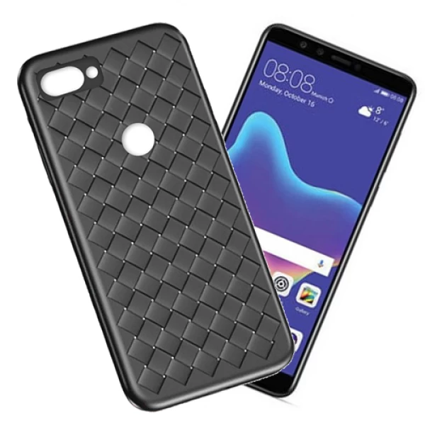قاب طرح چرم و حصیری W.S Weaving مناسب Huawei Y9 2018 / Enjoy 8 Plus