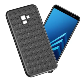 قاب طرح چرم و حصیری W.S Weaving مناسب Samsung Galaxy A8+ 2018 / A730F