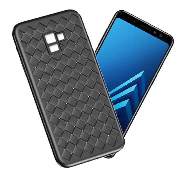 قاب طرح چرم و حصیری W.S Weaving مناسب Samsung Galaxy A8+ 2018 / A730F