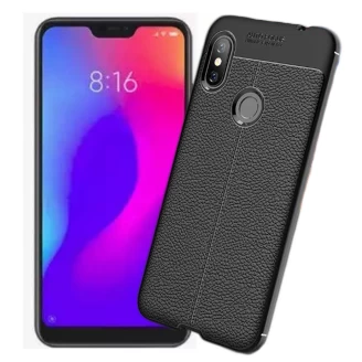 قاب محافظ ژله ای طرح چرم Xiaomi Redmi Note 6 Pro مدل Auto Focus
