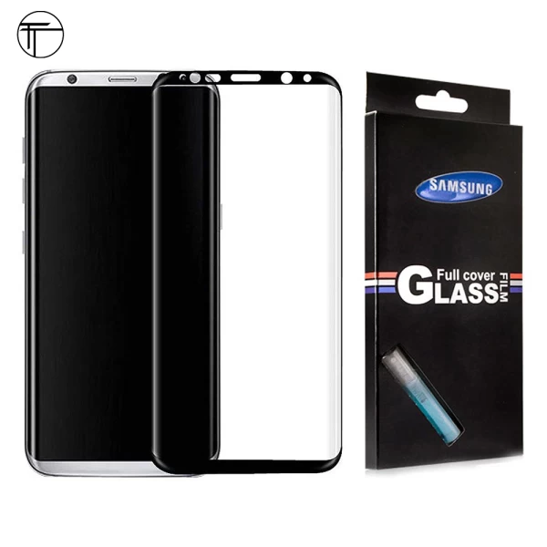محافظ شیشه ای تمام صفحه و خمیده تمام چسب TT سامسونگ Samsung Galaxy S8