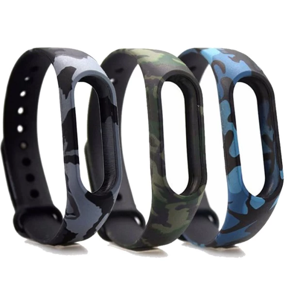 بند سیلیکونی ارتشی دستبند هوشمند شیائومی Mi Band 3 Silicone