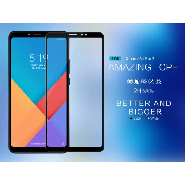 محافظ صفحه نمایش شیشه ای نیلکین Nillkin Amazing CP+ Xiaomi Mi Max 3