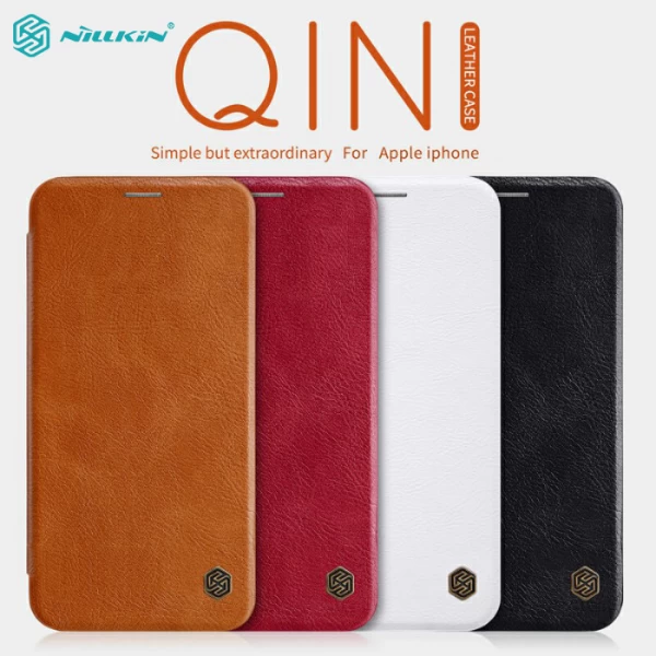 کیف چرمی نیلکین آیفون Apple iPhone XS Max Nillkin Qin Leather Case