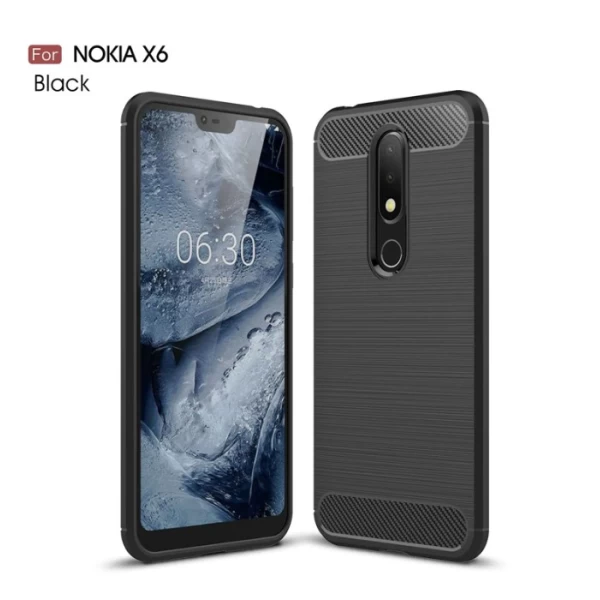 قاب فیبر کربنی Rugged Armor مناسب Nokia X6 / 6.1 Plus