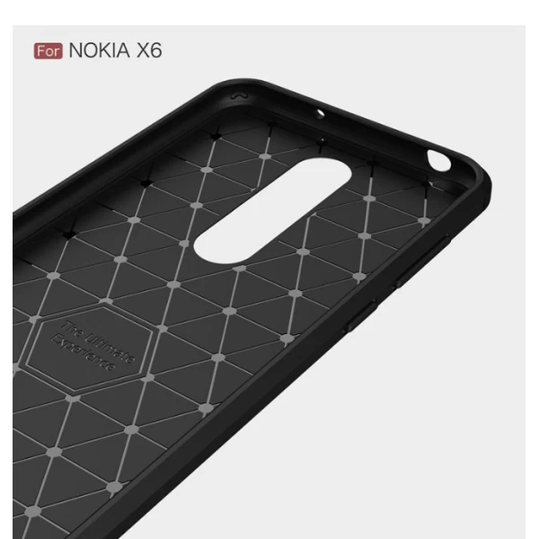 قاب فیبر کربنی Rugged Armor مناسب Nokia X6 / 6.1 Plus