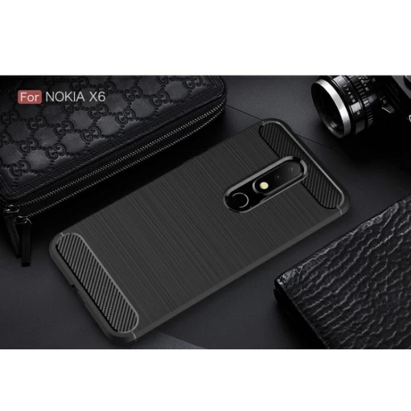 قاب فیبر کربنی Rugged Armor مناسب Nokia X6 / 6.1 Plus
