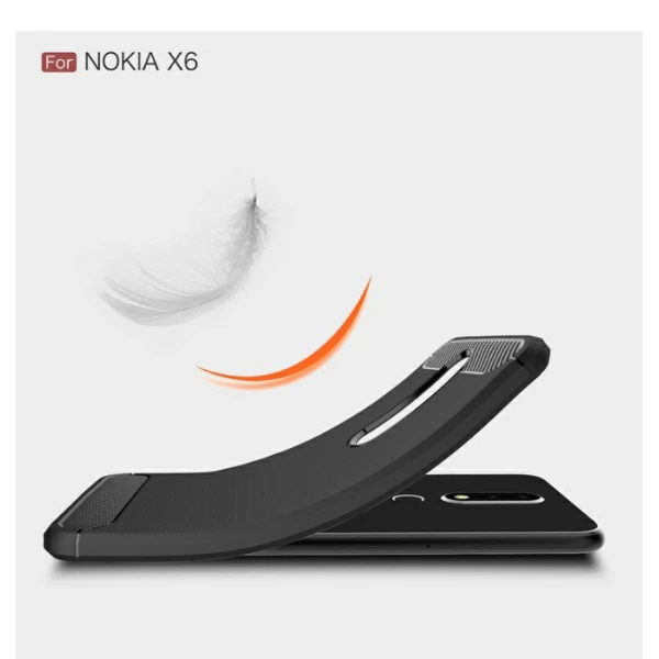 قاب فیبر کربنی Rugged Armor مناسب Nokia X6 / 6.1 Plus