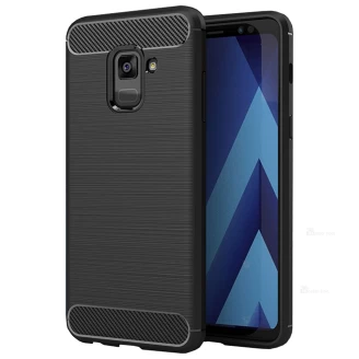 قاب محافظ ژله ای سامسونگ Samsung Galaxy A8 2018 Fiber Carbon Rugged Armor