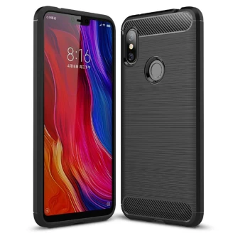 قاب محافظ ژله ای شیائومی Xiaomi Redmi Note 6 Pro Rugged Armor Fiber Carbon