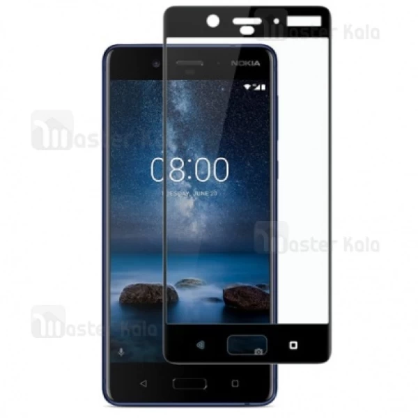 محافظ صفحه نمایش شیشه ای تمام صفحه و خمیده مارک رمو تمام چسب مناسب Nokia 8
