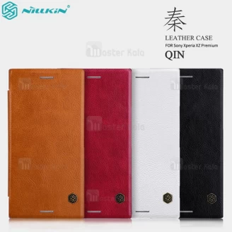 کیف چرمی نیلکین سونی Sony Xperia XZ Premium Nillkin Qin Leather Case