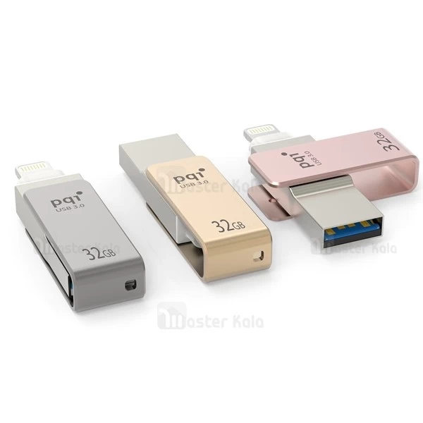 فلش مموری 32 گیگابایت لایتنینگ PQI iConnect Mini USB 3.0 مناسب آیفون