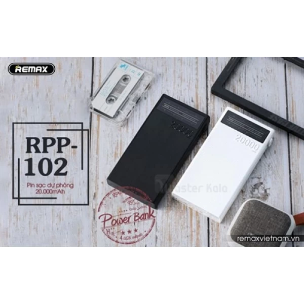 پاوربانک 4 پورت 20000 میلی آمپر ریمکس Remax RPP-102 طرح رادیو