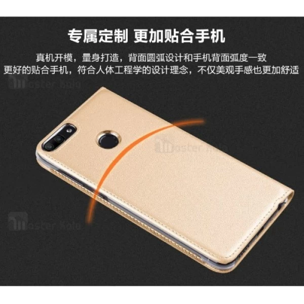 کیف چرمی Huawei P Smart / Enjoy 7s Window Flip Cover
