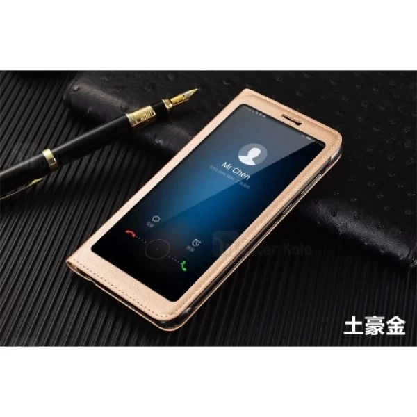 کیف چرمی Huawei P Smart / Enjoy 7s Window Flip Cover