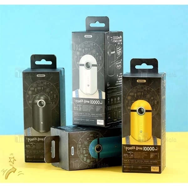 پاوربانک تک پورت 10000 میلی آمپر ریمکس Remax RPL-36 طرح مینیون