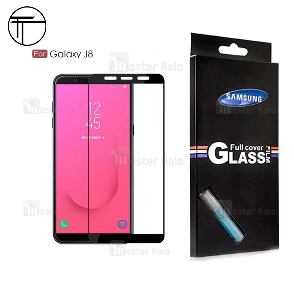 محافظ صفحه شیشه ای تمام صفحه تمام چسب Samsung Galaxy J8 2018 / J810