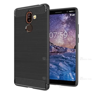 قاب محافظ ژله ای نوکیا Nokia 7 Plus Fiber Carbon Rugged Armor