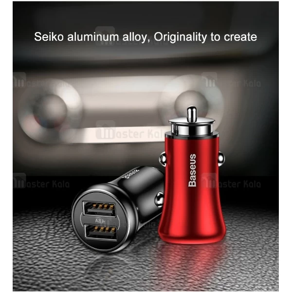 شارژر فندکی 2 پورت 4.8 آمپر بیسوس Baseus F635 Gentleman Dual USB