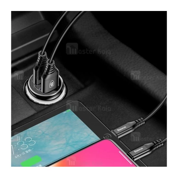 شارژر فندکی 2 پورت 4.8 آمپر بیسوس Baseus F635 Gentleman Dual USB