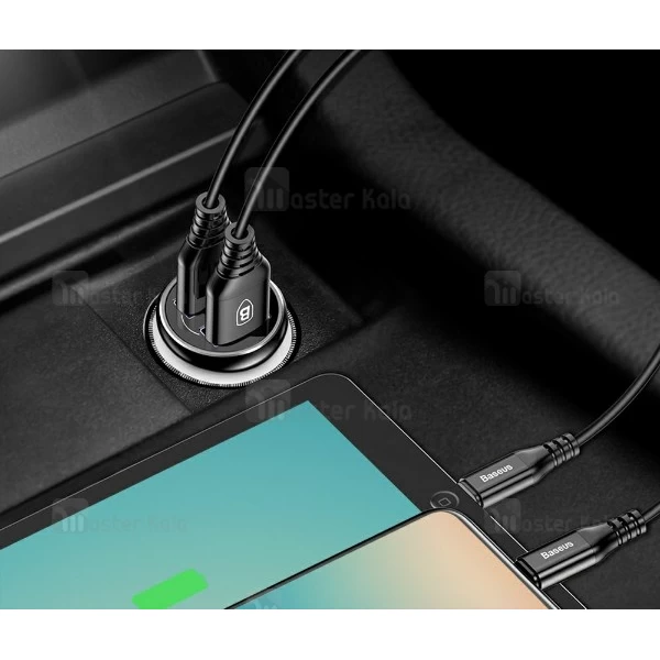 شارژر فندکی 2 پورت 4.8 آمپر بیسوس Baseus F635 Gentleman Dual USB