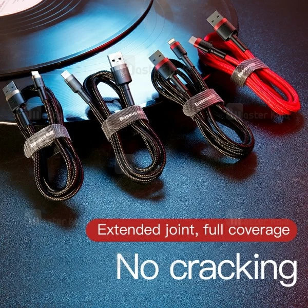 کابل لایتنینگ بیسوس Baseus Kevlar Data And Charge طول 2 متر و 1.5 آمپر