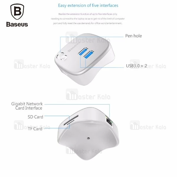 هاب شارژر و داک انتقال اطلاعات بیسوس Baseus HR35 Notebook Expansion Dock