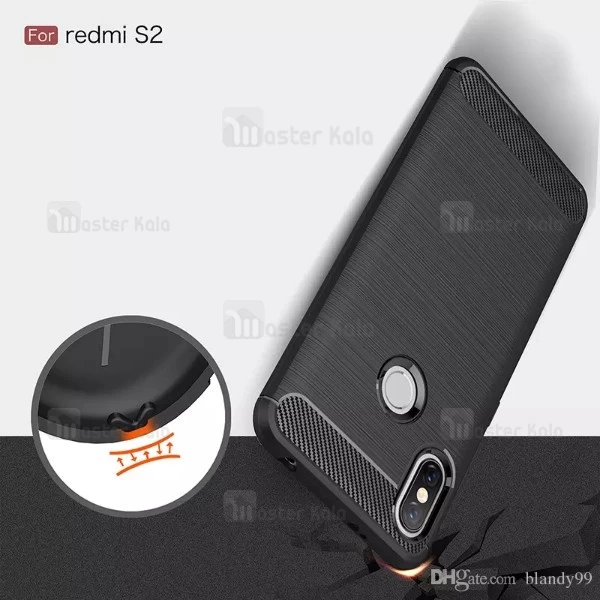 قاب محافظ ژله ای شیائومی Xiaomi Redmi S2 / Redmi Y2 Rugged Armor Fiber Carbon