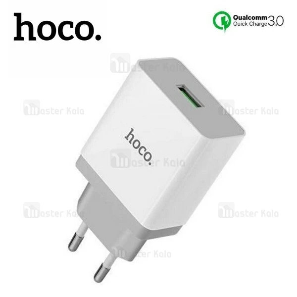 شارژر دیواری فست شارژ 3 آمپر Qualcomm 3.0 هوکو HOCO C24 USB Charger