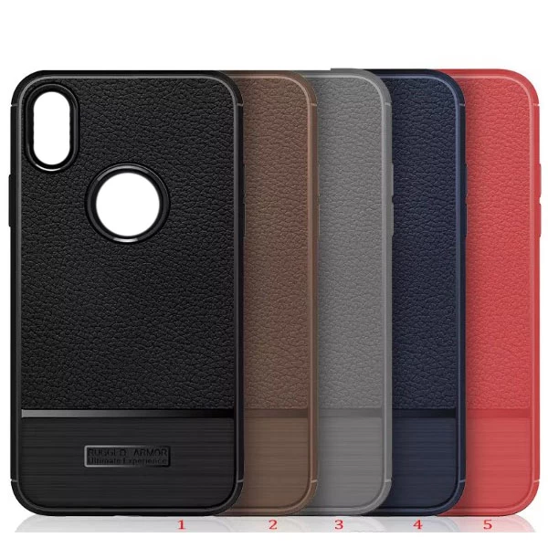 قاب فیبر کربنی Apple iPhone XR Becation Litchi Rugged Armor Case