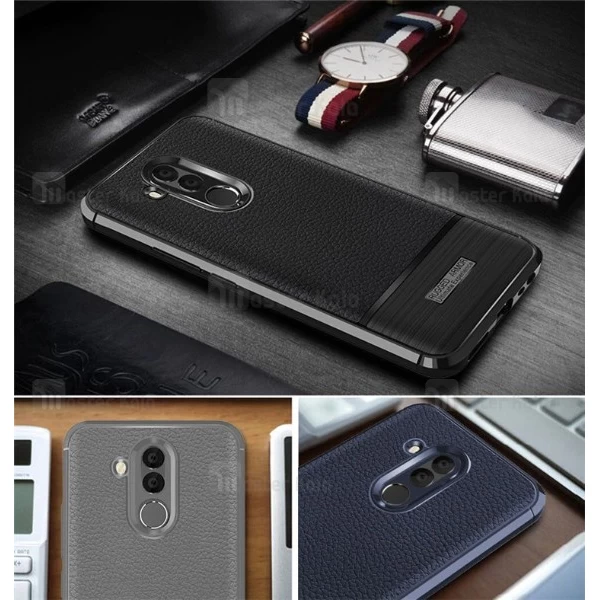 قاب فیبر کربنی Huawei Mate 20 Lite Becation Litchi Rugged Armor Case