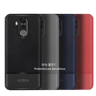 قاب فیبر کربنی Becation Litchi Rugged Armor برای Huawei Mate 20 Lite