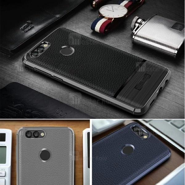 قاب فیبر کربنی Huawei Honor 7C / Nova 2 Lite Becation Litchi Rugged Armor Case