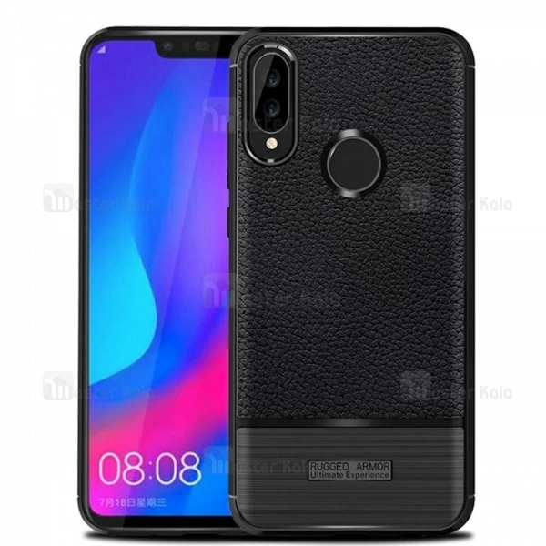 قاب فیبر کربنی Huawei Nova 3 Becation Litchi Rugged Armor Case