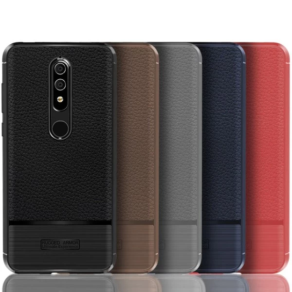 قاب فیبر کربنی Nokia 5.1 Plus / X5 Becation Litchi Rugged Armor Case