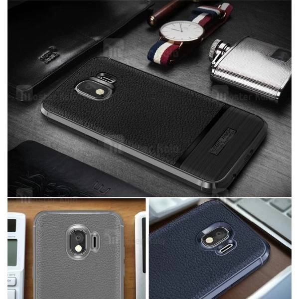 قاب فیبر کربنی Samsung Galaxy J4 2018 / J400 Becation Litchi Rugged Armor Case