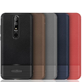 قاب فیبر کربنی Becation Litchi Rugged Armor برای Nokia 6.1 Plus / X6