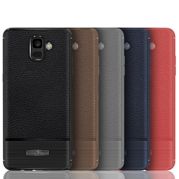 قاب فیبر کربنی Samsung Galaxy A6 2018 Becation Litchi Rugged Armor Case