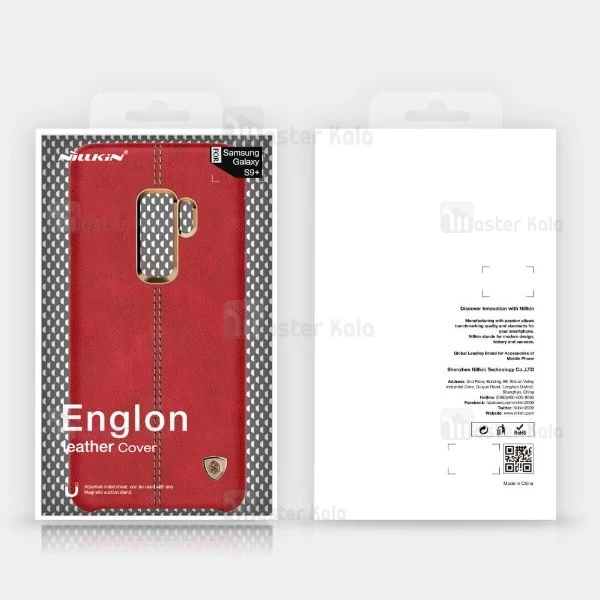 کاور محافظ چرمی نیلکین مدل Englon مناسب Samsung Galaxy S9 Plus