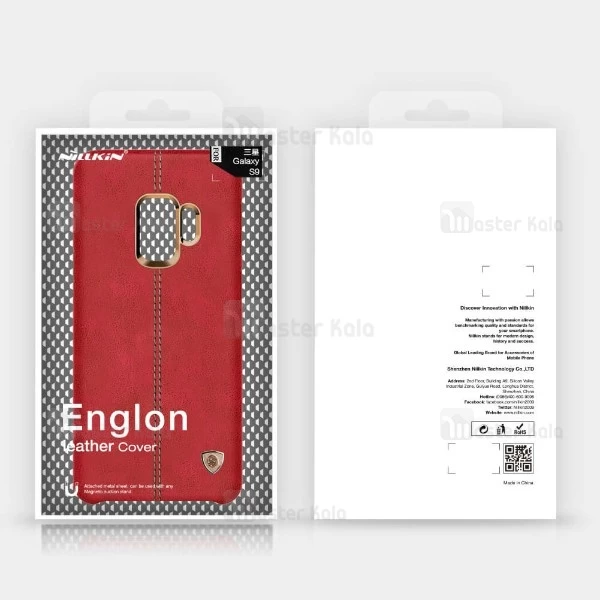 کاور محافظ چرمی نیلکین مدل Englon مناسب Samsung Galaxy S9