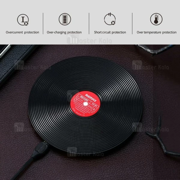 شارژر وایرلس 10 وات ریمکس Remax RP-W9 Vinyl Wireless Charger طرح گرامافون